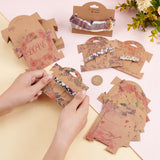 110pcs 11 style Kraft Paper Display Cards, Hair Clips Display, Polygon with Mixed Patterns, Mixed Patterns, 9x10x0.04cm, Hole: 20x18.5mm, 10pcs/style