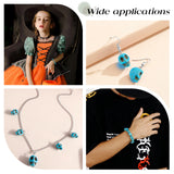 Synthetic Turquoise Beads Strands, Dyed, Skull, Medium Turquoise, 8~18x6~13x7~15mm, Hole: 1mm, 152pcs/box