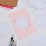 3 Sets 2 Styles Round Lace Scrapbooking Paper Pads, for DIY Scrapbooking, Photo Album, White, 9.9~10.3x0.02cm, 10pcs/set