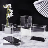 Transparent Acrylic Display Boxes, with Black Base, for Models, Building Blocks, Doll Display Holders, Clear, Finish Product: 11x21x14.5cm, 19pcs/set