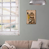 Tinplate Sign Poster, Vertical, for Home Wall Decoration, Rectangle, Cat Pattern, 200x300x0.5mm