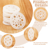 Plastic Ceiling Disc, White, 46.5x5mm, Hole: 6.5mm and 3.5mm and 5mm