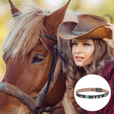 6Pcs 6 Style Imitation Leather Southwestern Cowboy Hat Band, with Alloy Finding, Overlay Hat Band for Hat Accessories, Mixed Color, 585~1000x10~33mm, 1pc/style