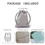 1Pc Velvet Packing Pouches, 1Pc Alloy Cremation Urn, Heart, Cremation Urn: 40.5x30mm