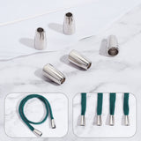 Alloy Cord Ends, End Caps, Cone, Platinum, 13x8mm, Hole: 4mm, 40pcs/bag