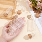 8 Sets 4 Style Glass Dome Cloche Cover, Bell Jar, with Cork Base, For Doll House Container, Dried Flower Display Decoration, Clear, 7.6~8.8x3cm, Capacity: 17~40ml(0.57~1.35fl. oz), 2 sets/style