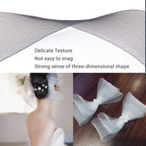 Elastic Stretch Net with Fish Bone Mesh, for Dance Wedding Dress Hem Skirt Lining DIY Craft Sewing Clothing Accessories, Black, 65x0.5mm, about 25yards/roll