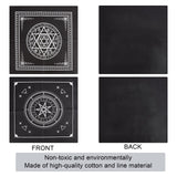 2 Sheets 2 Style Non-Woven Fabric Tarot Tablecloth for Divination, Tarot Card Pad, 12 Constellations Pendulum Tablecloth, Mixed Patterns, 500x500x0.5mm, 1 sheet/style