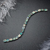 Natural Abalone Shell/Paua Shell Beads, Rectangle, 10x8x3.5~4mm, Hole: 1mm, 20pcs/box