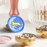 Brass Wax Seal Stamp with Handle, for DIY Scrapbooking, Rabbit Pattern, 89x30mm