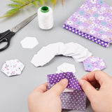 Paper Quilting Templates, English Paper Piecing, DIY Patchwork Sewing Crafts, Hexagon, White, 45x52x0.2mm, Unilateral Length: 26mm, 100pcs/bag