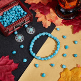 10 Strands Dyed Synthetic Turquoise Beadd Strands, Skull, Deep Sky Blue, 8x6x7mm, Hole: 1mm, about 48~49pcs/strand, 15.3~15.5''(38.86~39.37cm)