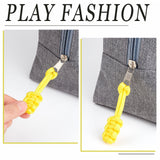 10Pcs Polyester Braided Replacement Zipper Puller Tabs, Zip Pull Extender, Yellow, 8.2x2x0.87cm