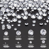 160Pcs 8 Style Cubic Zirconia Cabochons, Grade A, Faceted, Diamond, Clear, 1~8mm, 20pcs/style