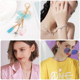 28Pcs 7 Style Resin Pendants, Imitation Juice Glass Pendants, Plastic Pendants, Pink, 4pcs/style