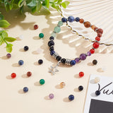 Natural & Synthetic Mixed Gemstone Beads, Round, Mixed Dyed and Undyed, 6mm, Hole: 2mm, 50pcs/box