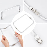 2Pcs Aluminum Bag Handle, Bag Replacement Accessories, Silver Color Plated, 9.5x25x2cm