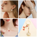 Alloy Enamel Pendants, Heart Key & Lock, Light Gold, Mixed Color, 60pcs/box