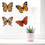 PVC Window Sticker, Flat Round Shape, for Window or Stairway  Home Decoration, Butterfly Pattern, Sticker: 16x16cm, 4 styles, 1pc/style, 4pcs/set