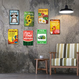 Rectangle with Word Vintage Metal Iron Sign Poster, for Home Wall Decoration, Frog Pattern, 200x300x0.5mm