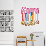 Fashion Iron Medal Hanger Holder Display Wall Rack, with Screws, Sports Theme, Word Some Hit The Wall Some Crush It, Sports, 150x400mm