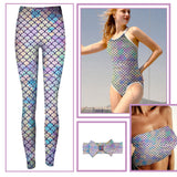 Sparkly Hologram Spandex Mermaid Printed Fish Scale Fabric, Stretch Fabric, Purple, 150x0.02cm