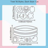 Pet Collar Carbon Steel Cutting Dies Stencils, Decorative Embossing Paper Card Making Template for DIY Scrapbooking, Art Craft, Ring, 103~132x70~88x0.8mm, 2pcs/set