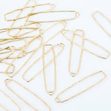 20Pcs Alloy Open Back Bezel Big Pendants, For DIY UV Resin, Epoxy Resin, Pressed Flower Jewelry, Rectangle, Golden, 60.5x14x1.5mm