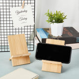 Bamboo Mobile Phone Holders, Cell Phone Stand Holder, Universal Portable Tablets Holder, BurlyWood, 8.2x7x14cm