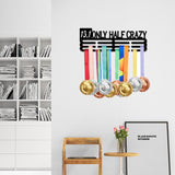 Marathon Sports Theme Iron Medal Hanger Holder Display Wall Rack, with Screws, Running Pattern, 150x400mm