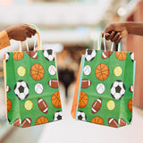 Paper Gift Storage Bags with Handle, Shopping Bags, Rectangle with Ball Pattern, Lime Green, Finish Product: 15x8x21cm