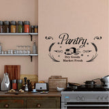 PVC Wall Stickers, for Pantry Wall Decoration, Word, 590x300mm