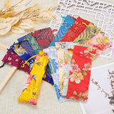 Brocade Drawstring Pouches, Candy Sachet Wallet Jewelry Bag, Mixed Color, 23.5~25x8~8.5x0.1cm, 14 colors, 1pc/color, 14pcs/set