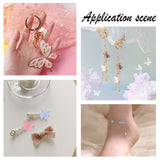 Transparent Spray Painted Glass Charms, with Glitter Powder, Butterfly, Mixed Color, 9.5x11x3mm, Hole: 0.8mm, 160pcs/box