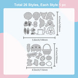 Easter Theme Carbon Steel Cutting Dies Stencils, for DIY Scrapbooking, Photo Album, Decorative Embossing Paper Card, Stainless Steel Color, Gnome, 103~105x116~144x0.8mm, 2pcs/set