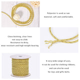 Polyester Cords, Milan Cords/Twisted Cords, 3-Ply, Gold, 3mm, about 35~37.18 Yards(32~34m)/roll