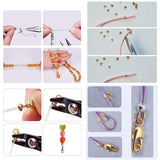 DIY Jewelry Making Kits, Including Brass Crimp Beads & Wire Guardians, Iron Bead Tips & Jump Rings, Zinc Alloy Lobster Claw Clasps and Tiger Tail Craft Wre, Platinum, 3x3mm, Hole: 2.5mm, 200pcs/set
