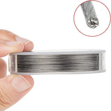 Tiger Tail Wire, Stainless Steel Wire, Stainless Steel Color, 0.6mm, about 131.23 Feet(40m)/roll