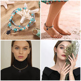 DIY Tortoise Bead Stretch Bracelets Making Kits, Including Dyed Synthetic Turquoise Beads and 10m Beading Elastic Thread, Black, 18~18.5x14~15x8mm, Hole: 1~1.5mm, 95pcs/box