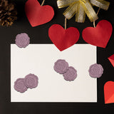 Adhesive Wax Seal Stickers, Envelope Seal Decoration, for Craft Scrapbook DIY Gift, Heart Pattern, 3cm, about 50pcs/box