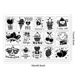 Custom PVC Plastic Clear Stamps, for DIY Scrapbooking, Photo Album Decorative, Cards Making, Mixed Shapes, 160x110x3mm