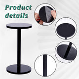 3Pcs 3 Sizes Acrylic Display Stand Risers, for Photo Frame, Jewelry Display, Flat Round, Black, 7.6x12~16.5cm, 1 size/pc
