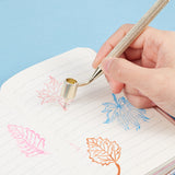 2Pcs Aluminum Slanting Fine Line Paint Pen, Artists Student Sketch Drawing Tools, Drawing Supplies, Light Gold, 20.3x2.3x0.8cm, Hole: 9mm