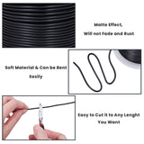 Round Aluminum Wire, Matte Effect, Black, 12 Gauge, 2mm, about 98.42 Feet(30m)/roll