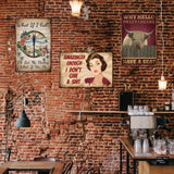 Vintage Metal Tin Sign, Iron Wall Decor for Bars, Restaurants, Cafes Pubs, Rectangle, Cattle Pattern, 300x200x0.5mm