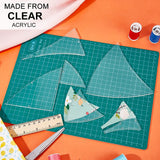 Transparent Acrylic Quilting Templates, Quilting Rulers, Quilting Frames, for Applying Vinyl & Sublimation Designs On Shirts, Mixed Shapes, Clear, 5.5~13.3x7.4~14.25x0.28cm, Hole: 2mm, 6pcs/set
