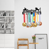 Sports Theme Iron Medal Hanger Holder Display Wall Rack, with Screws, Equestrian Pattern, 150x400mm