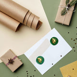 Golden Plated Brass Sealing Wax Stamp Head, with Wood Handle, for Envelopes Invitations, Gift Cards, Lizard, 83x22mm, Head: 7.5mm, Stamps: 25x14.5mm