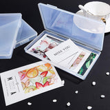 Plastic Bead Containers, Rectangle, Clear, 19.8x10.95x2.3cm