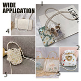 Acrylic Imitation Pearl Beads Bag Handle, with Zinc Alloy Lobster Claw Clasps, for Bag Straps Replacement Accessories, with Cardboard Box, White, 120x1cm